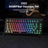 imageEPOMAKER SmokFiber Keycaps Set  120 Keys SidePrinted PC ShineThrough Keycaps Cherry Profile NonSlip MXStem Compatible for 6168848798100104 ANSI Layout Mechanical Gaming Keyboards
