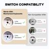 imageEPOMAKER Sea Salt Silent Mechanical Keyboard Switches SetSorane 39gf Gaming Keyboard Switches Set