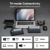 imageEPOMAKER Split70 Wireless Ergonomic Keyboard with QMKVIA and Knob Mechanical Gaming Keyboard with RGB HotSwap Creamy Linear Switch PBT Keycap Gasket Mac Modifier 70 Split Layout WhiteBlack