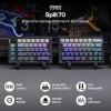 imageEPOMAKER Split70 Wireless Ergonomic Keyboard with QMKVIA and Knob Mechanical Gaming Keyboard with RGB HotSwap Creamy Linear Switch PBT Keycap Gasket Mac Modifier 70 Split Layout WhiteBlack