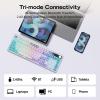 imageEPOMAKER TH99 PRO 96 Mechanical Keyboard with Screen amp KnobLusterfly Jelly Keycaps Set  123 Keys DoubleShot Laser Engraved