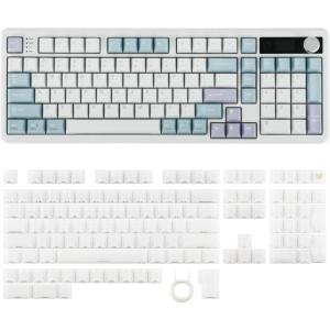 imageEPOMAKER TH99 PRO 96 Mechanical Keyboard with Screen amp KnobLusterfly Jelly Keycaps Set  123 Keys DoubleShot Laser Engraved