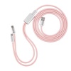 image:imageEPOMAKER 2in1 USBC Dual 8K Gaming Keyboard Cable Single Crystal Copper Braided Charging CableUSB A to Type C for Mechanical KeyboardsMagnetic KeyboardMiceHubs Black GlossPink