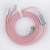 image:imageEPOMAKER 2in1 USBC Dual 8K Gaming Keyboard Cable Single Crystal Copper Braided Charging CableUSB A to Type C for Mechanical KeyboardsMagnetic KeyboardMiceHubs Black GlossPink