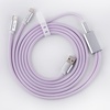 image:imageEPOMAKER 2in1 USBC Dual 8K Gaming Keyboard Cable Single Crystal Copper Braided Charging CableUSB A to Type C for Mechanical KeyboardsMagnetic KeyboardMiceHubs Black GlossPurple