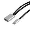 image:imageEPOMAKER 2in1 USBC Dual 8K Gaming Keyboard Cable Single Crystal Copper Braided Charging CableUSB A to Type C for Mechanical KeyboardsMagnetic KeyboardMiceHubs Black GlossBlack