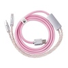 image:imageEPOMAKER 2in1 USBC Dual 8K Gaming Keyboard Cable Single Crystal Copper Braided Charging CableUSB A to Type C for Mechanical KeyboardsMagnetic KeyboardMiceHubs Black GlossPink