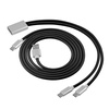 image:imageEPOMAKER 2in1 USBC Dual 8K Gaming Keyboard Cable Single Crystal Copper Braided Charging CableUSB A to Type C for Mechanical KeyboardsMagnetic KeyboardMiceHubs Black GlossBlack