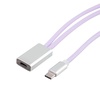 image:imageEPOMAKER 2in1 USBC Dual 8K Gaming Keyboard Cable Single Crystal Copper Braided Charging CableUSB A to Type C for Mechanical KeyboardsMagnetic KeyboardMiceHubs Black GlossPurple