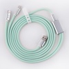 image:imageEPOMAKER 2in1 USBC Dual 8K Gaming Keyboard Cable Single Crystal Copper Braided Charging CableUSB A to Type C for Mechanical KeyboardsMagnetic KeyboardMiceHubs Black GlossGreen