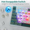 image:imageEPOMAKER EP84 Pro Upgraded 75 RGB Hot Swappable 24GHzBluetooth 50USBC Wired Mechanical Gaming Keyboard with Programmable Software NKRO Dye Sublimation PBT Keycaps for MacWinGamersFlamingo