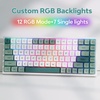 image:imageEPOMAKER EP84 Pro Upgraded 75 RGB Hot Swappable 24GHzBluetooth 50USBC Wired Mechanical Gaming Keyboard with Programmable Software NKRO Dye Sublimation PBT Keycaps for MacWinGamersFlamingo