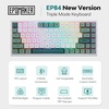 image:imageEPOMAKER EP84 Pro Upgraded 75 RGB Hot Swappable 24GHzBluetooth 50USBC Wired Mechanical Gaming Keyboard with Programmable Software NKRO Dye Sublimation PBT Keycaps for MacWinGamersFlamingo