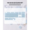 image:imageEPOMAKER Frost Jelly Keycaps Set  126 Keys Forged Carbon Fiber Keycaps Cherry Profile ABSPC MXStyle Compatible for 6168848798100104108 ANSI Layout Mechanical Gaming Keyboards BlueBlue