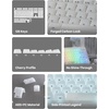 image:imageEPOMAKER Frost Jelly Keycaps Set  126 Keys Forged Carbon Fiber Keycaps Cherry Profile ABSPC MXStyle Compatible for 6168848798100104108 ANSI Layout Mechanical Gaming Keyboards BlueWhite