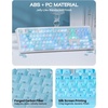 image:imageEPOMAKER Frost Jelly Keycaps Set  126 Keys Forged Carbon Fiber Keycaps Cherry Profile ABSPC MXStyle Compatible for 6168848798100104108 ANSI Layout Mechanical Gaming Keyboards BlueBlue