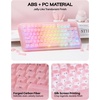 image:imageEPOMAKER Frost Jelly Keycaps Set  126 Keys Forged Carbon Fiber Keycaps Cherry Profile ABSPC MXStyle Compatible for 6168848798100104108 ANSI Layout Mechanical Gaming Keyboards BluePink