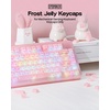 image:imageEPOMAKER Frost Jelly Keycaps Set  126 Keys Forged Carbon Fiber Keycaps Cherry Profile ABSPC MXStyle Compatible for 6168848798100104108 ANSI Layout Mechanical Gaming Keyboards BluePink