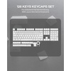 image:imageEPOMAKER Frost Jelly Keycaps Set  126 Keys Forged Carbon Fiber Keycaps Cherry Profile ABSPC MXStyle Compatible for 6168848798100104108 ANSI Layout Mechanical Gaming Keyboards BlueWhite