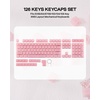 image:imageEPOMAKER Frost Jelly Keycaps Set  126 Keys Forged Carbon Fiber Keycaps Cherry Profile ABSPC MXStyle Compatible for 6168848798100104108 ANSI Layout Mechanical Gaming Keyboards BluePink