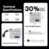 image:imageEPOMAKER HE30 OneHanded Wired Hall Effect Keyboard SOCD amp Snap Key 8K Polling amp 0125ms Adjustable Trigger PBT Keycap RGB Custom Software Gaming Keyboard for PCGamer