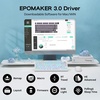 image:imageEPOMAKER HE75 V2 Hall Effect Gaming Keyboard 8K Polling amp 01ms 8000mAh amp 24GhzBT Hot Swap Key amp Knob 0005mm Adjustable Actuation Rapid Triggering Creamy amp Thocky BlackWhite