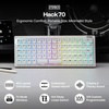 image:imageEPOMAKER Hack70 Wireless Mechanical Keyboard with QMKVIA 24GhzBTWired Gasket HotSwap RGB DyeSub PBT Keycap 65 Ortholinear Layout Wireless Gaming Keyboard for MacWin
