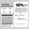 image:imageEPOMAKER Hack70 Wireless Mechanical Keyboard with QMKVIA 24GhzBTWired Gasket HotSwap RGB DyeSub PBT Keycap 65 Ortholinear Layout Wireless Gaming Keyboard for MacWin