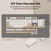 image:imageEPOMAKER Opalux Keycaps Set  134 Keys PBT Keycaps with Exquisite Seashell Pattern Cherry Profile MXStyle Compatible for 606575TKL1800Full Size ANSIISO Layout Mechanical Gaming Keyboards