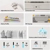 image:imageEPOMAKER TH80 V2 75 Wireless Mechanical Keyboard with Metal KnobOpalux Keycaps Set  134 Keys PBT Keycaps with Exquisite Seashell Pattern