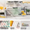 image:imageEPOMAKER TH80 V2 75 Wireless Mechanical Keyboard with Metal KnobOpalux Keycaps Set  134 Keys PBT Keycaps with Exquisite Seashell Pattern