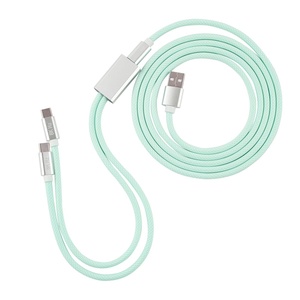 image:imageEPOMAKER 2in1 USBC Dual 8K Gaming Keyboard Cable Single Crystal Copper Braided Charging CableUSB A to Type C for Mechanical KeyboardsMagnetic KeyboardMiceHubs Black GlossGreen