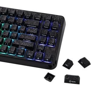 image:imageEPOMAKER Frost Jelly Keycaps Set  126 Keys Forged Carbon Fiber Keycaps Cherry Profile ABSPC MXStyle Compatible for 6168848798100104108 ANSI Layout Mechanical Gaming Keyboards BlueBlack