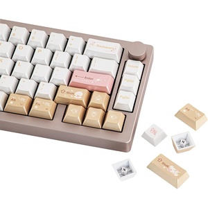 image:imageEPOMAKER Opalux Keycaps Set  134 Keys PBT Keycaps with Exquisite Seashell Pattern Cherry Profile MXStyle Compatible for 606575TKL1800Full Size ANSIISO Layout Mechanical Gaming Keyboards