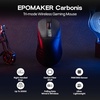 image:imageEPOMAKER Carbonis Wireless Gaming Mouse with Digital Display PAW3950 Sensor 8K Polling 30K DPI Carbon Fiber Composite Shell Ergonomic Right Hand Esports Mouse for PC Gaming BlackBlack