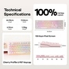 image:imageEPOMAKER X Aula F108 PRO V2 Wireless Gaming Keyboard with 10000mAh Battery DotMatrix Display RGB Backlit Full Size Mechanical Keyboard for MacPCAndroid Pink Silent Cotton CandyPink