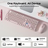 image:imageEPOMAKER X Aula F108 PRO V2 Wireless Gaming Keyboard with 10000mAh Battery DotMatrix Display RGB Backlit Full Size Mechanical Keyboard for MacPCAndroid Pink Silent Cotton CandyPink