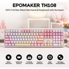 image:imageEPOMAKER TH108 Full Size Mechanical KeyboardFrost Jelly Keycaps Set  126 Keys Forged Carbon Fiber Keycaps