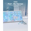 image:imageEPOMAKER TH108 PRO Full Size Mechanical Keyboard with Screen amp KnobFrost Jelly Keycaps Set  126 Keys Forged Carbon Fiber Keycaps