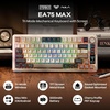 image:imageEPOMAKER X Aula EA75 MAX Wireless Gaming Keyboard with Screen amp Knob 5000mAh HotSwap Lubed Switches RGB Backlit Creamy Gasket 75 Mechanical Keyboard Retro White Reaper SwitchRetro White