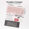 image:imageEPOMAKER X Aula EA75 MAX Wireless Gaming Keyboard with Screen amp Knob 5000mAh HotSwap Lubed Switches RGB Backlit Creamy Gasket 75 Mechanical Keyboard Retro White Reaper SwitchPink