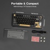 image:imageEPOMAKER X Aula EA75 MAX Wireless Gaming Keyboard with Screen amp Knob 5000mAh HotSwap Lubed Switches RGB Backlit Creamy Gasket 75 Mechanical Keyboard Retro White Reaper SwitchBlack