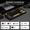 image:imageEPOMAKER X Aula EA75 MAX Wireless Gaming Keyboard with Screen amp Knob 5000mAh HotSwap Lubed Switches RGB Backlit Creamy Gasket 75 Mechanical Keyboard Retro White Reaper SwitchBlack