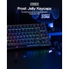 image:imageEPOMAKER X Aula F75 MAX Wireless Mechanical Keyboard with TFT Screen and KnobFrost Jelly Keycaps Set  126 Keys Forged Carbon Fiber Keycaps