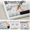 image:imageEPOMAKER x Aula F75 Gasket Mechanical KeyboardFrost Jelly Keycaps Set  126 Keys Forged Carbon Fiber Keycaps