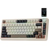 image:imageEPOMAKER X Aula EA75 MAX Wireless Gaming Keyboard with Screen amp Knob 5000mAh HotSwap Lubed Switches RGB Backlit Creamy Gasket 75 Mechanical Keyboard Retro White Reaper SwitchRetro White