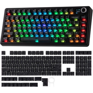 image:imageEPOMAKER X Aula F75 MAX Wireless Mechanical Keyboard with TFT Screen and KnobFrost Jelly Keycaps Set  126 Keys Forged Carbon Fiber Keycaps
