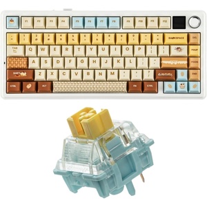 image:imageEPOMAKER X Aula F75 MAX Wireless Mechanical Keyboard with TFT Screen and KnobSea Salt V3 Linear Silent Mechanical Keyboard Switches Set