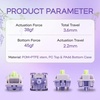 image:imageEPOMAKER Creamy Jade 45gf Gaming Keyboard SwitchesWisteria Linear V2 Gaming Keyboard Switches