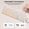 image:imageEPOMAKER Galaxy100 Lite QMKVIA Gaming Keyboard with 8000mAh Battery and NumpadSunflower PBT Keycaps